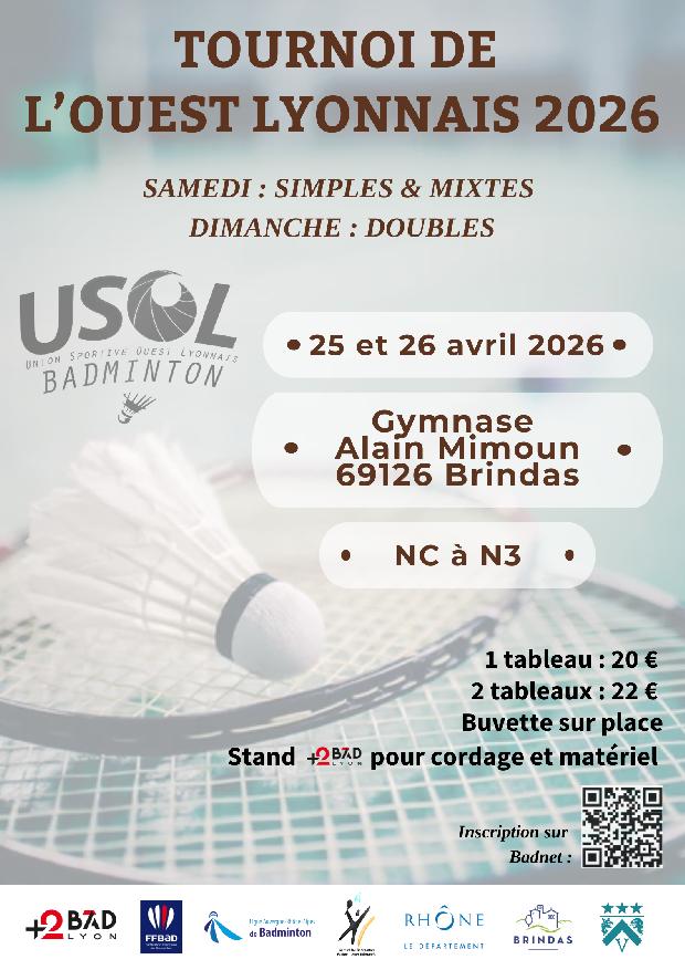 TOURNOI DE L'OUEST LYONNAIS 2026